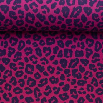Preview: Baumwolle Leoni Animalprint  Pink/Blau by Swafing